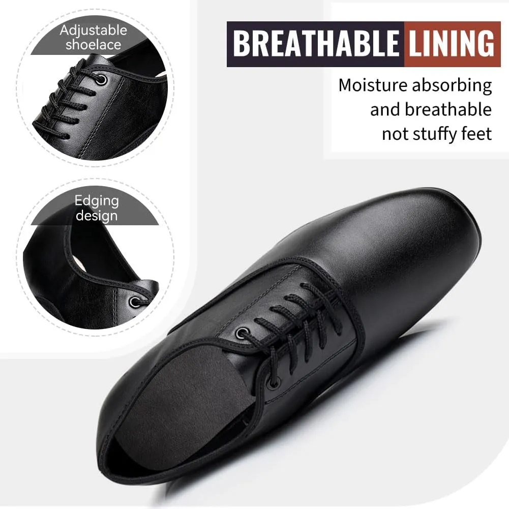 TINRYMX Men Latin Dance Shoes Lace-up Standard Ballroom Modern Tango Salsa Practice Social Dance Shoes,Model-LHD401