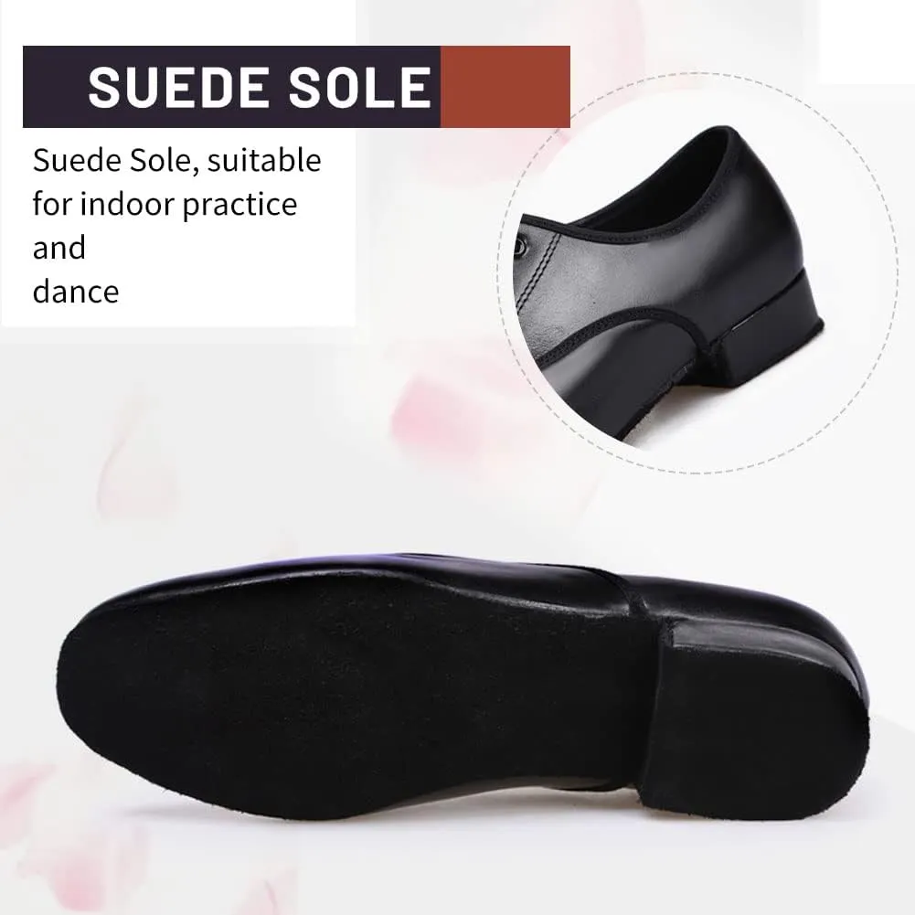 TINRYMX Men Latin Dance Shoes Lace-up Standard Ballroom Modern Tango Salsa Practice Social Dance Shoes,Model-LHD401