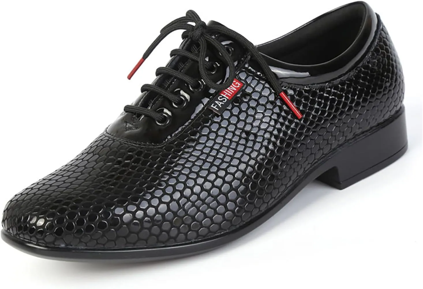 TINRYMX Men Latin Dance Shoes Lace-up Standard Ballroom Modern Tango Salsa Practice Social Dance Shoes,Model-LHD401
