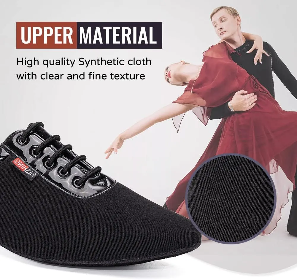 TINRYMX Men Latin Dance Shoes Lace-up Standard Ballroom Modern Tango Salsa Practice Social Dance Shoes,Model-LHD401