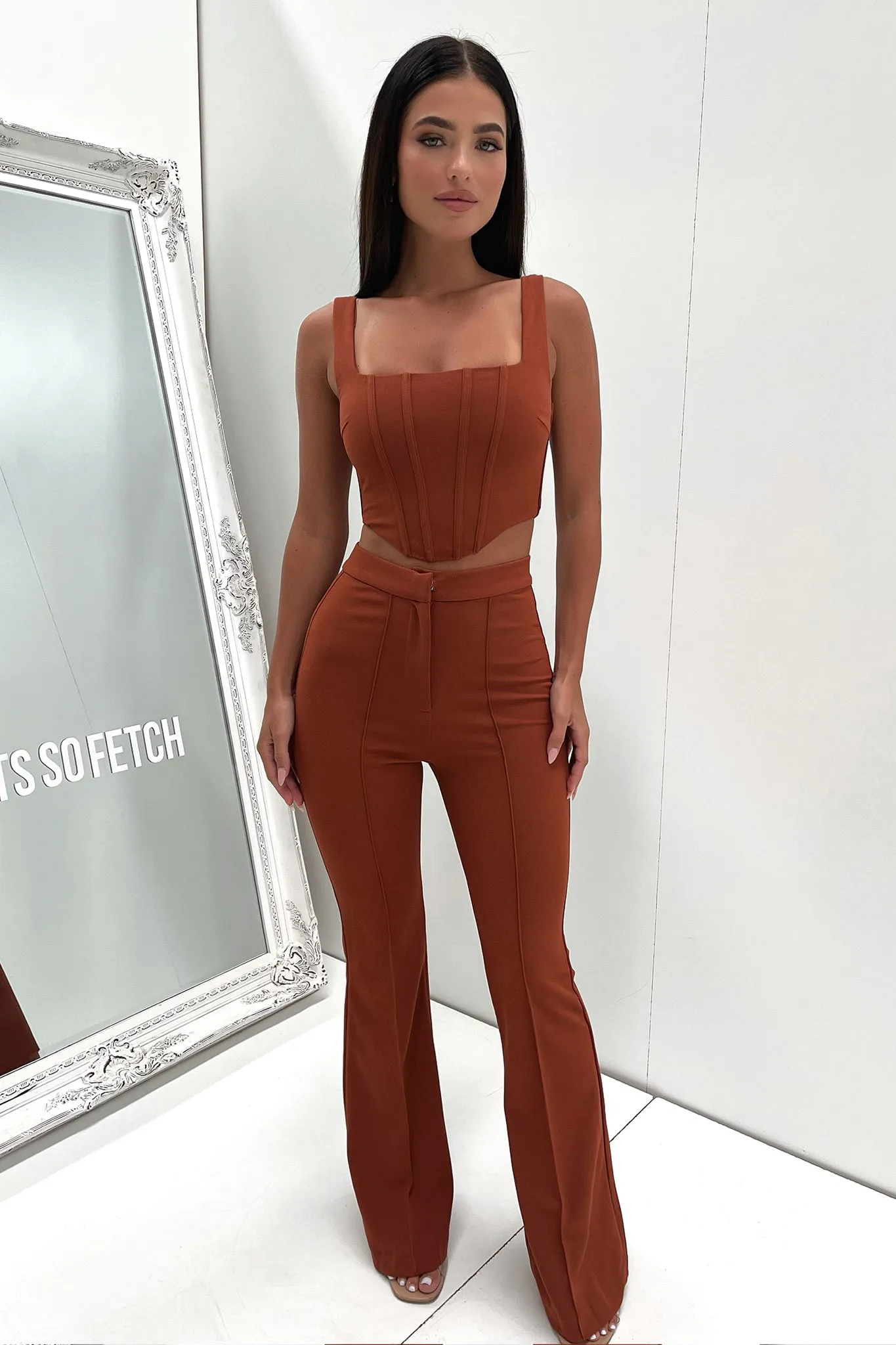 Token Corset Top - Brown