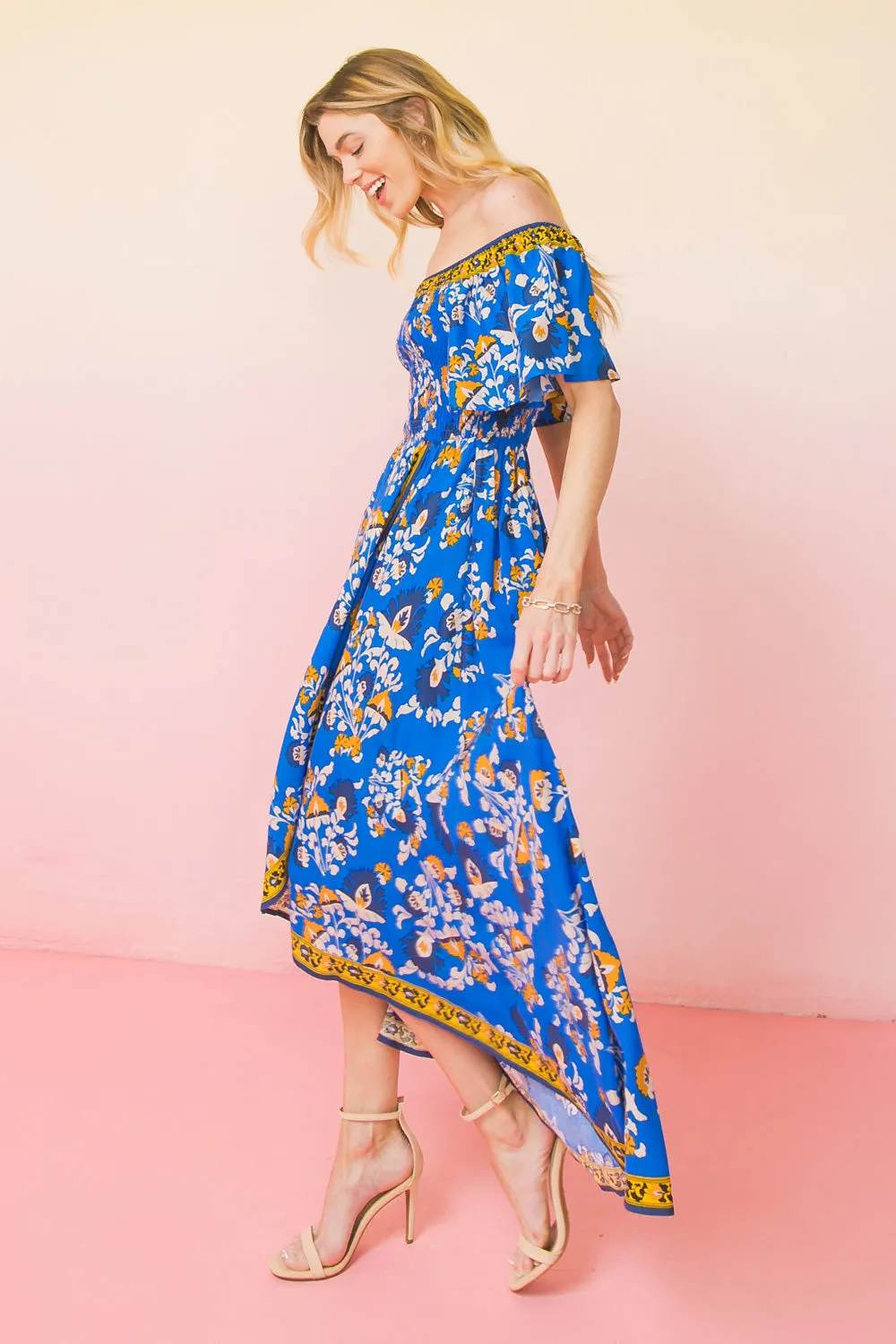 TRAVEL THE TROPICS WOVEN HI-LO DRESS