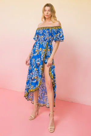 TRAVEL THE TROPICS WOVEN HI-LO DRESS