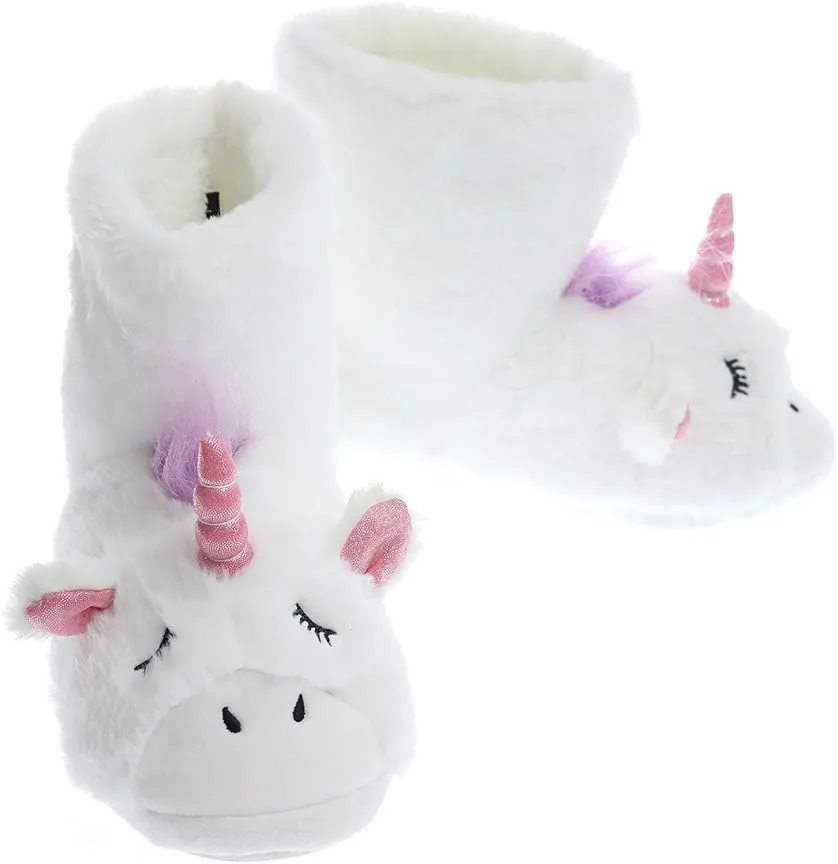 Unicorn Plush Slippers | Indoor Outdoor Sneakers | Cozy Plush Shoes Woman Slippers | Cute Fluffy Girls Slippers