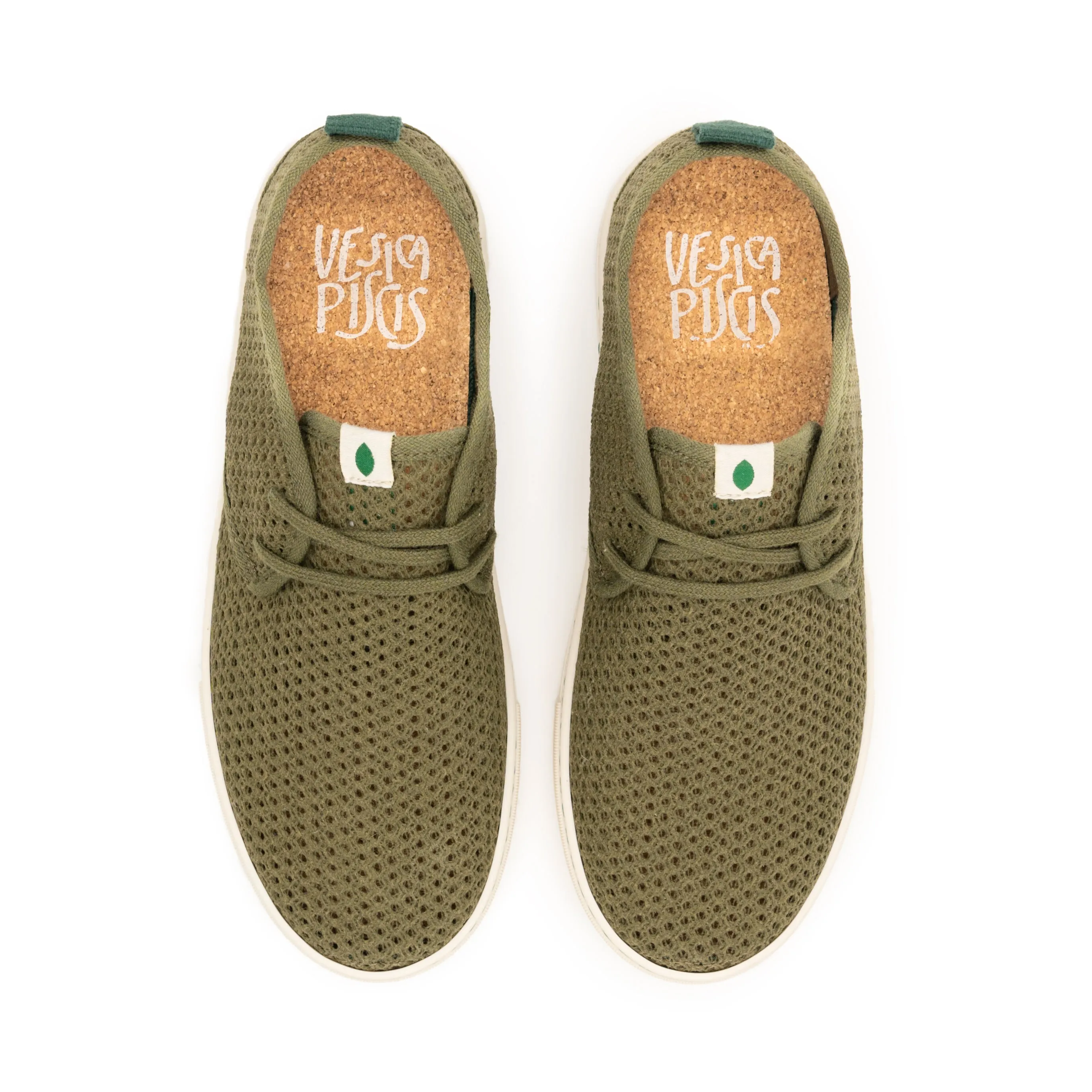 Vegan sneaker mesh khaki SID022