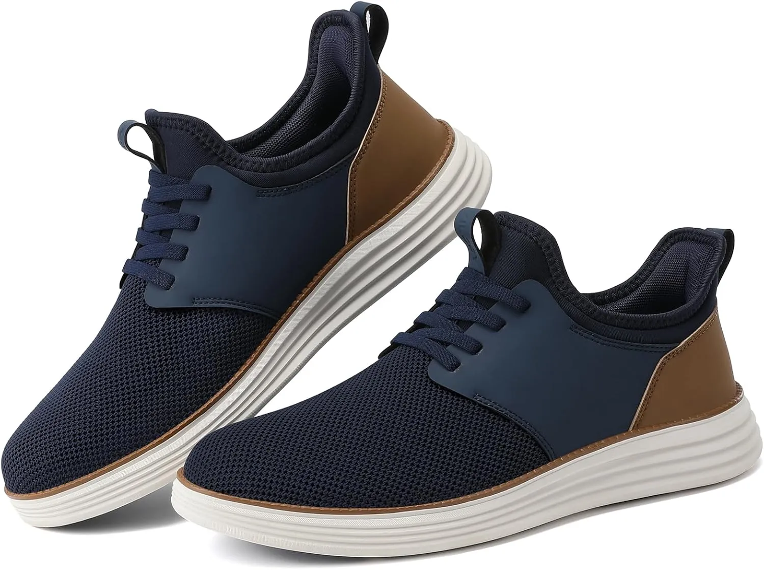 VILOCY Mens Slip On Casual Dress Shoes Hands Free Fashion Sneakers Mesh Tennis Walking Work Shoes Comfortable Breathable Lightweight Non Slip