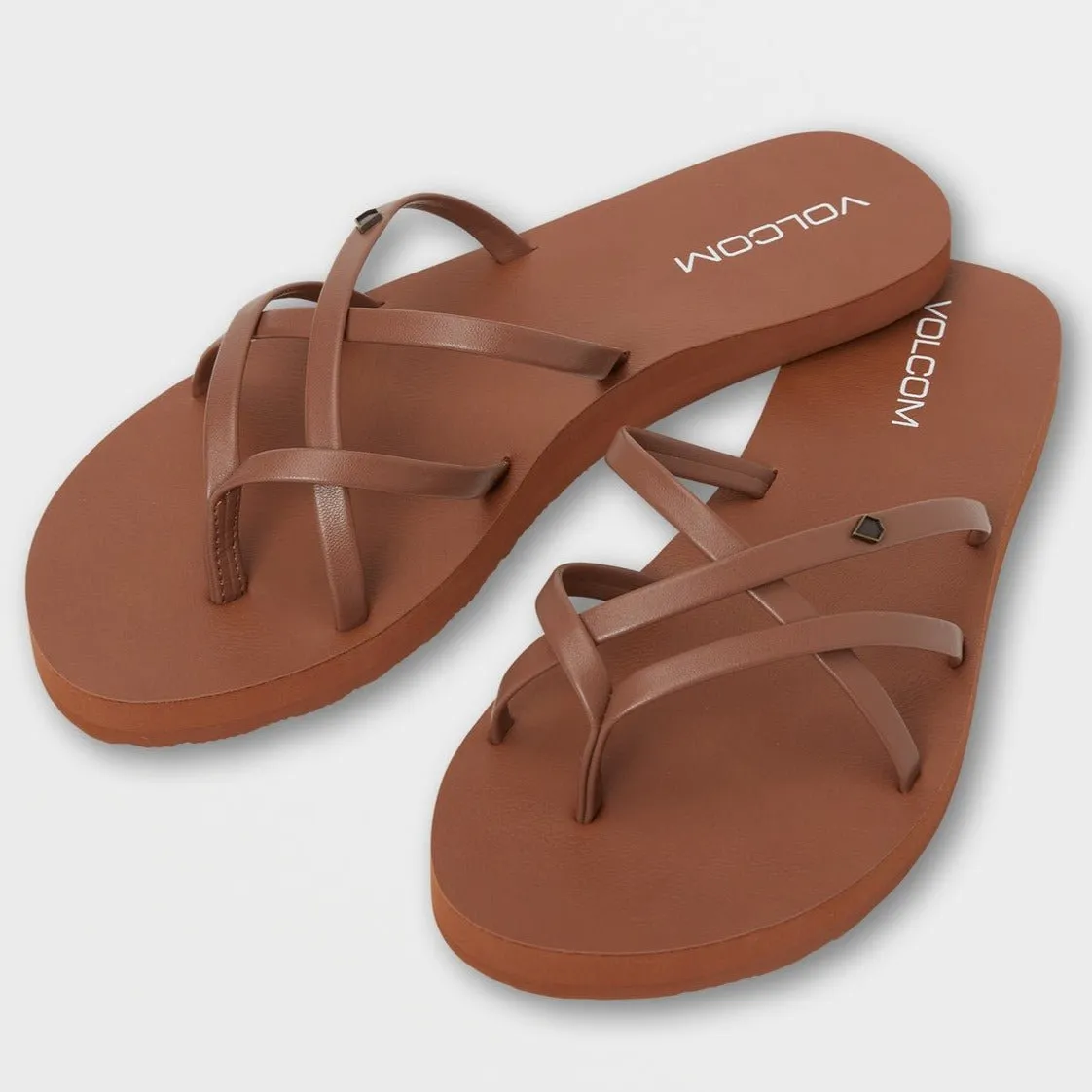 Volcom "New School II" Women's Sandals - Cognac