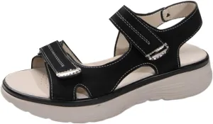 Walking Sandals Women Arch Support Dressy Summer Comfortable Orthopedic Sandals Wide Width Dress Shoes Soft Cushion Foam Wedges Comfy Recovery Hiking Sandal Non Slip Best Walking Shoes