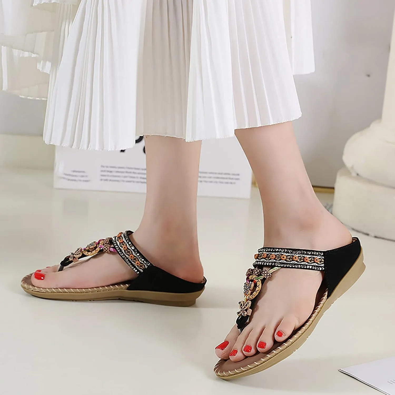 Wedges Sandals For Women Ladies Sandals Toe T Strap Bohemia Sandals Beach Shoes Womens Sandals Orthopedic Sandals
