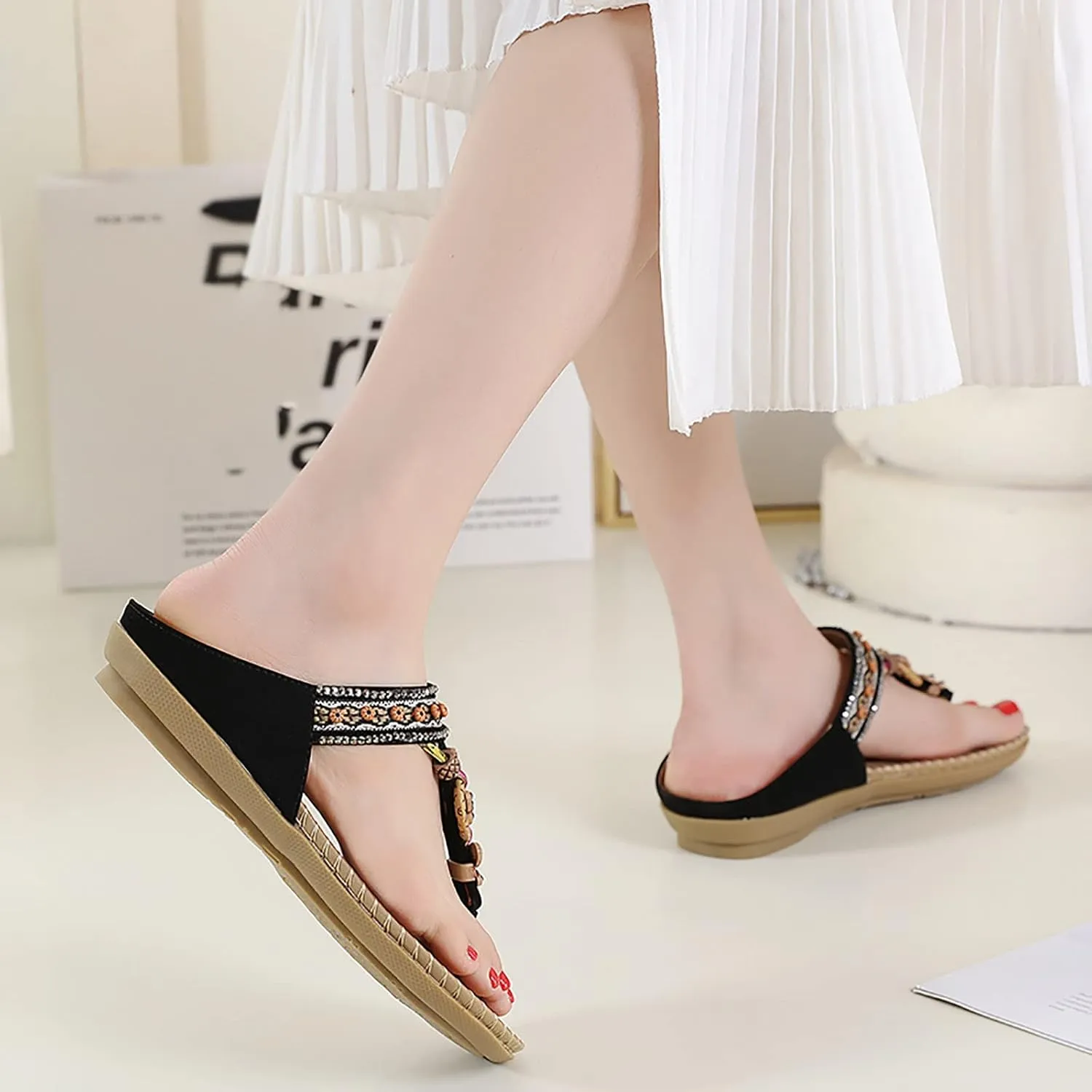 Wedges Sandals For Women Ladies Sandals Toe T Strap Bohemia Sandals Beach Shoes Womens Sandals Orthopedic Sandals