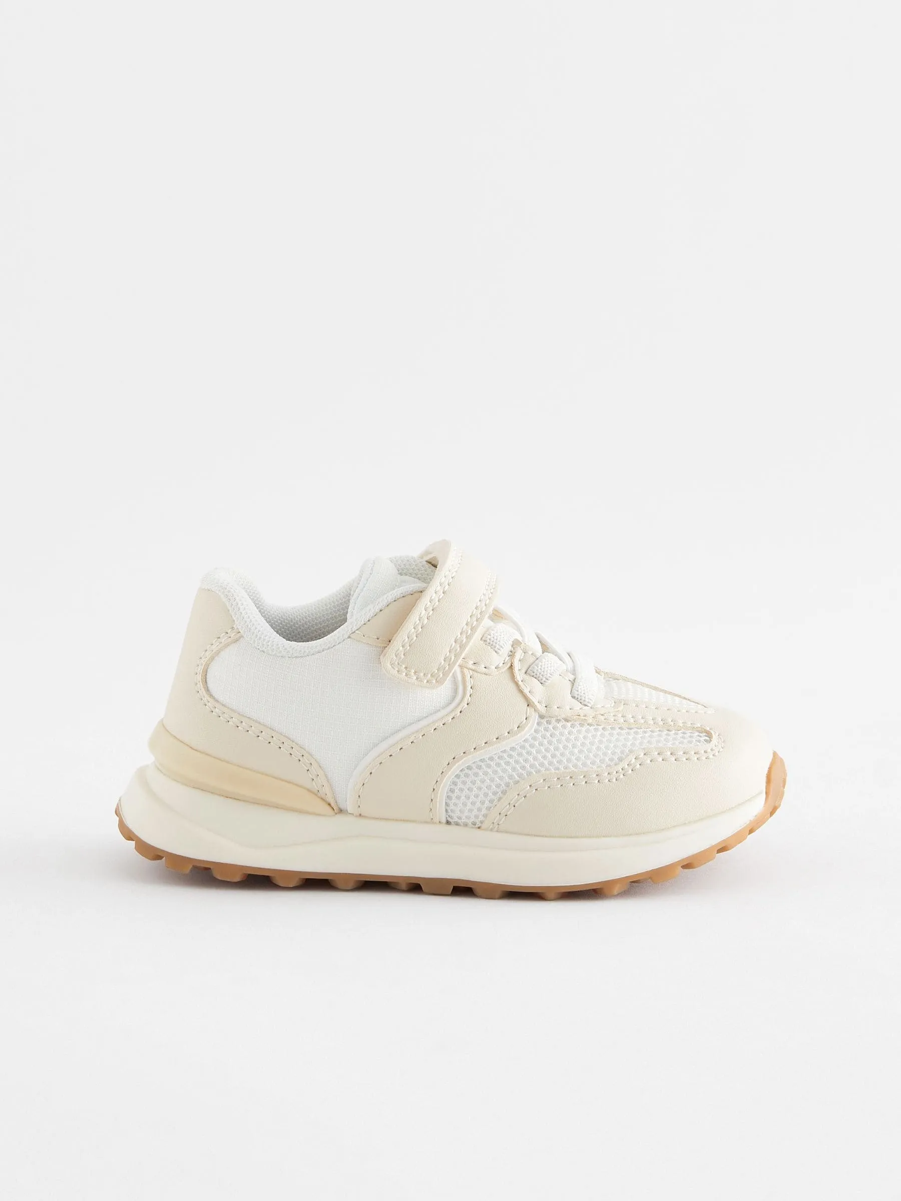 White Elastic Lace Chunky Trainers
