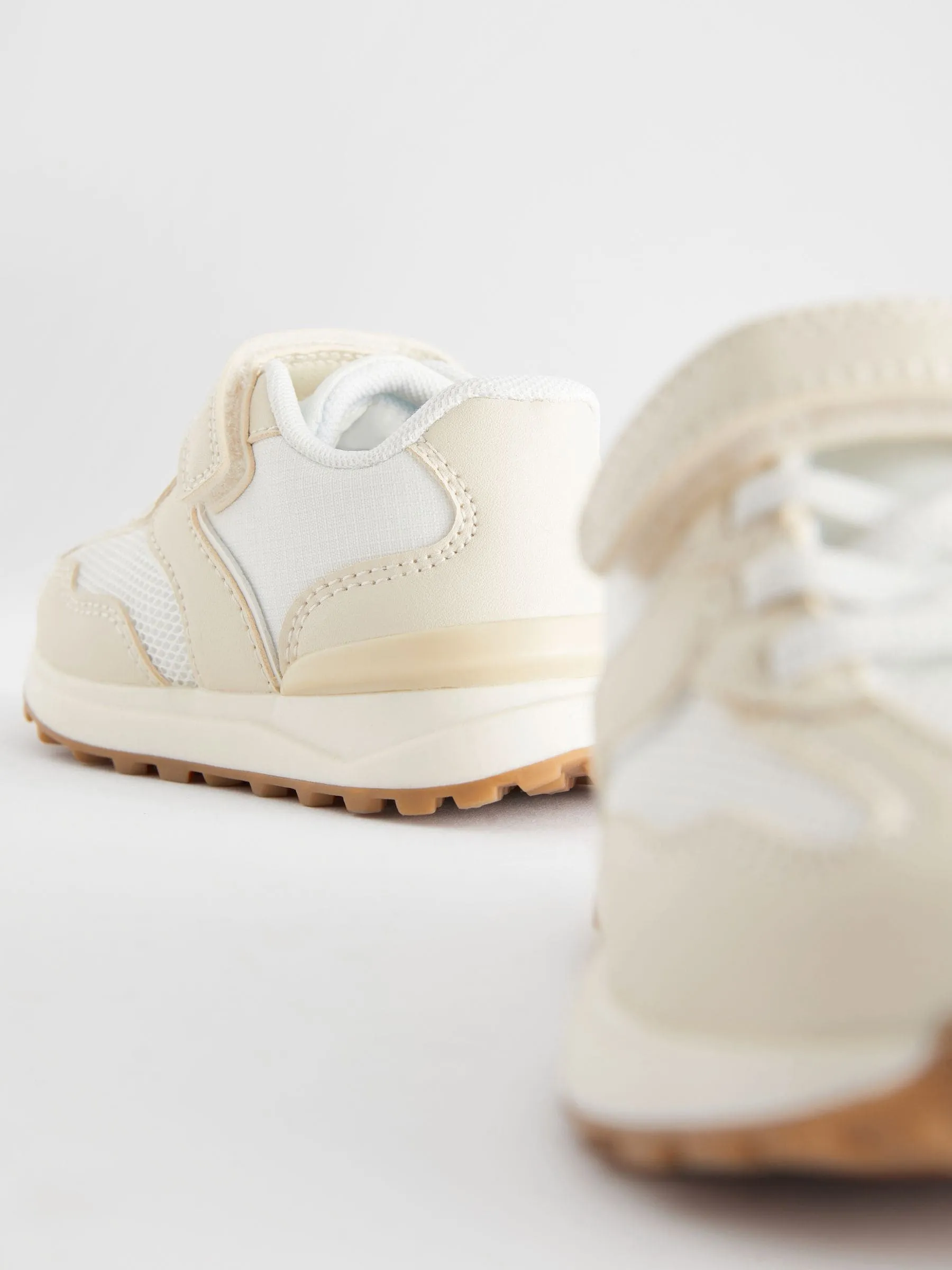 White Elastic Lace Chunky Trainers