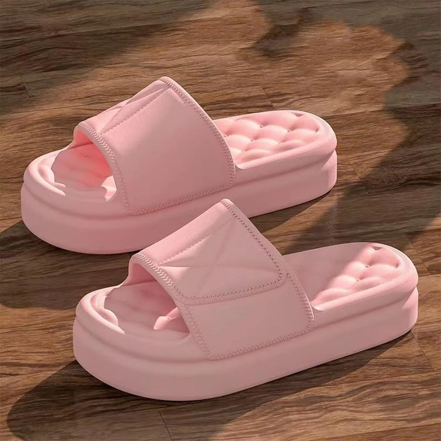 Women's Fashionable and Simple Soft Soled Thick Soled Home Comfortable and Casual Wool Slippers for Women Memory Foam