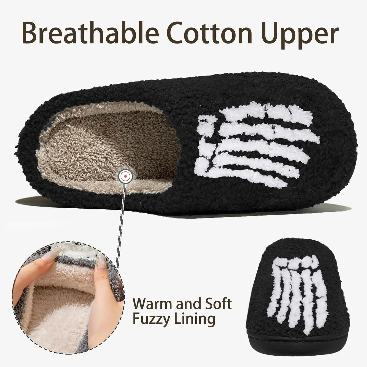 Women's Men's Bolt Happy Leopard Print Slippers Memory Foam Soft Plush Slippers Warm Non-Slip Home Shoes