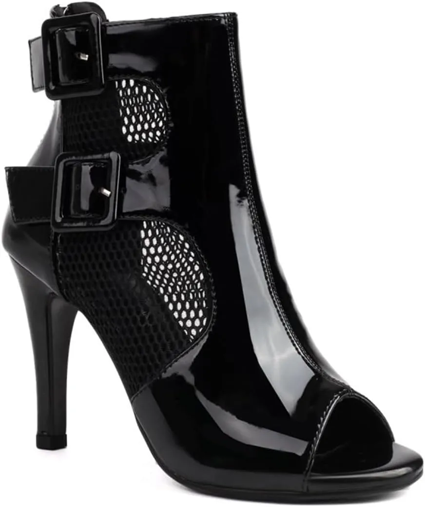 Women's Mesh Sandals Peep Toe High Top Sandals Lace Up Summer Open Toe Bootie