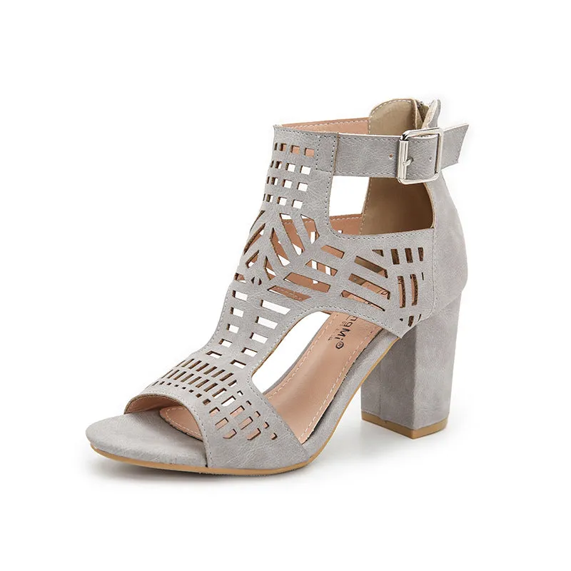 Women’s Open Toe Roman High Heel Shoes