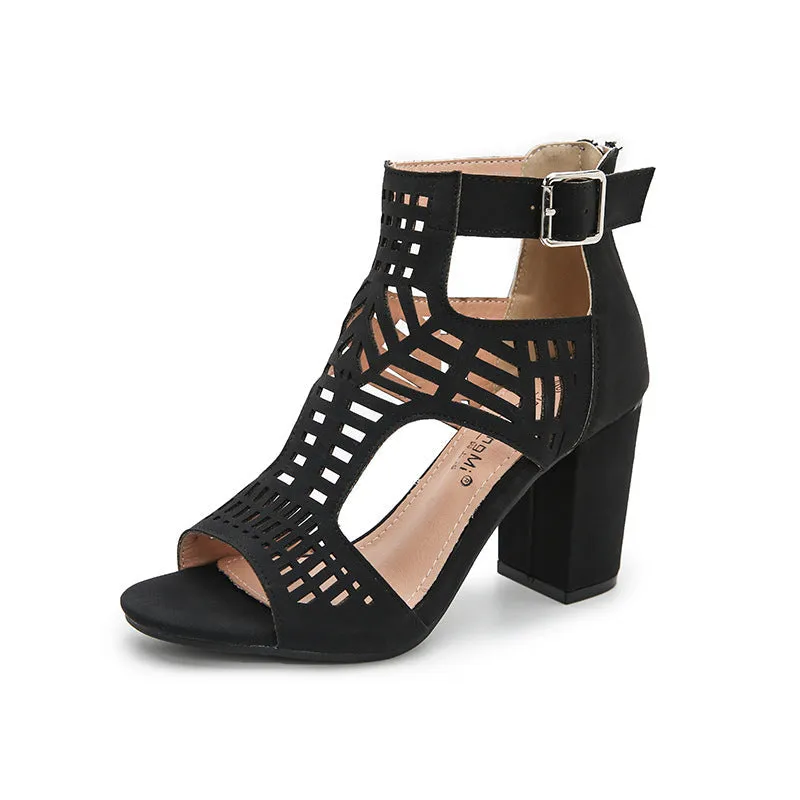 Women’s Open Toe Roman High Heel Shoes