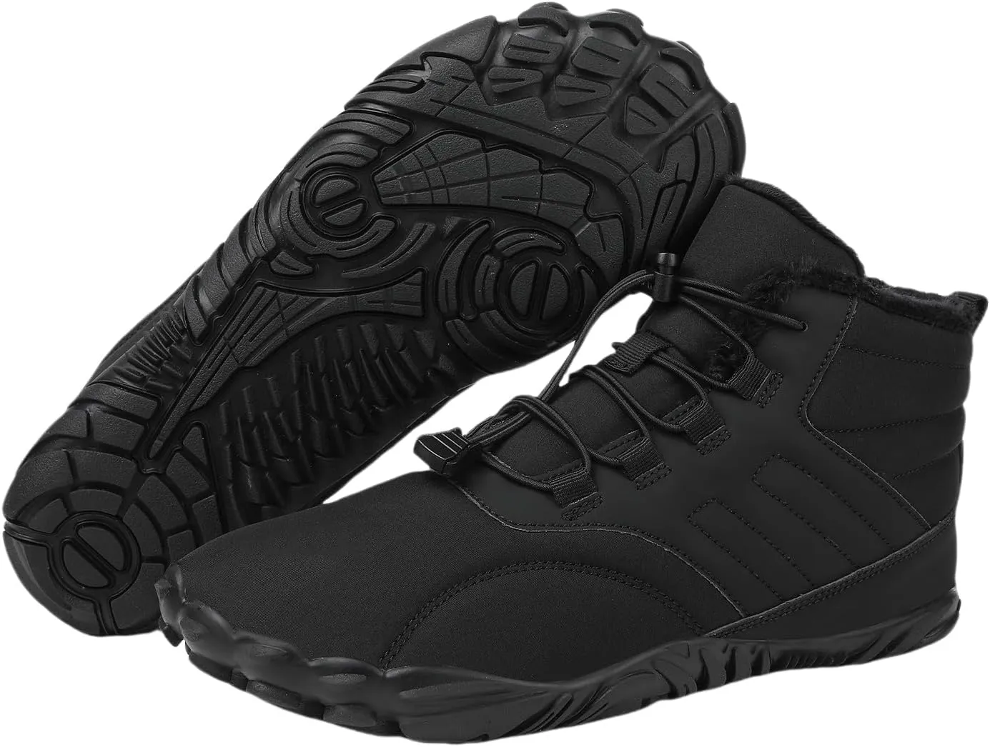ZWRXW Winter Barefoot Shoes Women Men Hike Shoes Footwear Slip On Warm Zero Drop Snow Boot Minimalist Waterproof Shoe Wide Toe Barefoot Hiking Shoe Wide Toe Box Ankle Boots