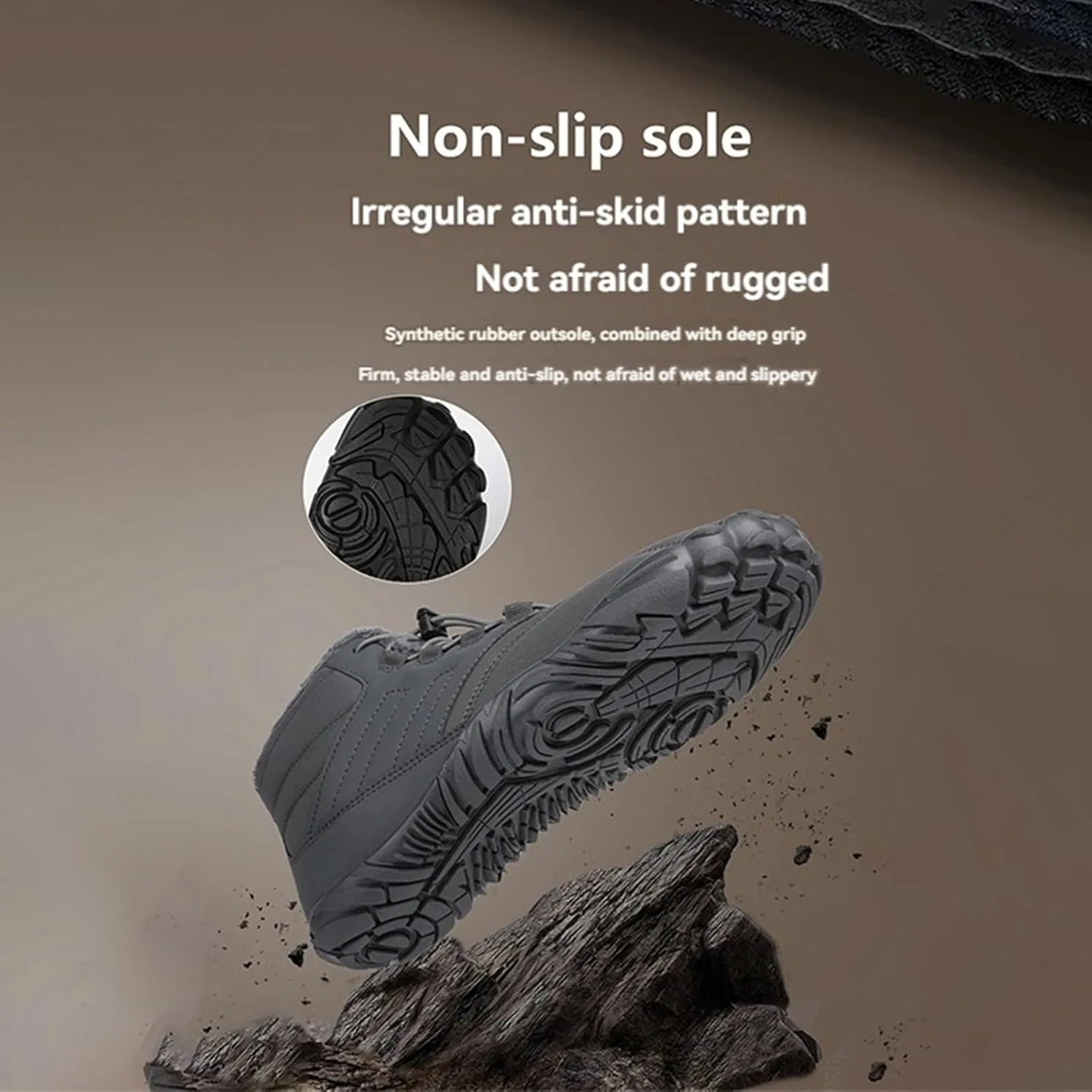 ZWRXW Winter Barefoot Shoes Women Men Hike Shoes Footwear Slip On Warm Zero Drop Snow Boot Minimalist Waterproof Shoe Wide Toe Barefoot Hiking Shoe Wide Toe Box Ankle Boots